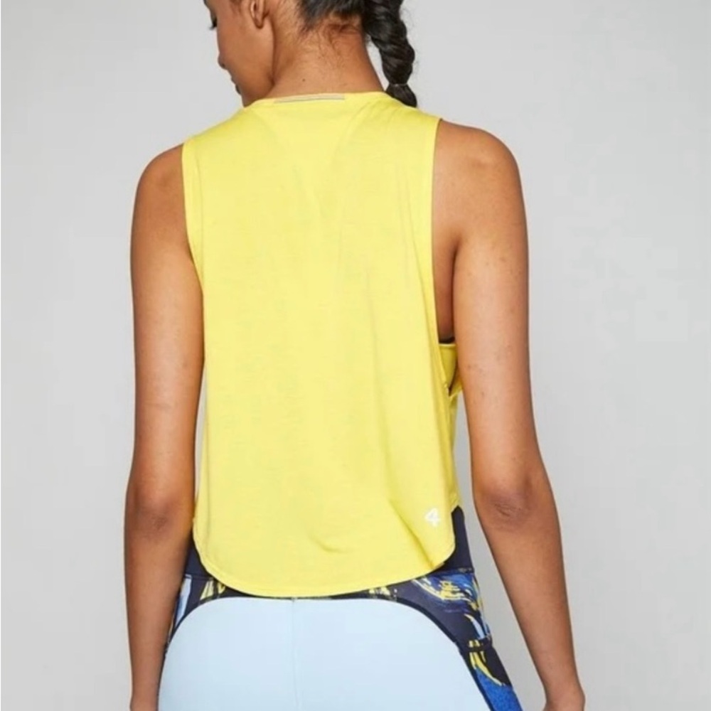 Fourlaps Curved Workout Tank Squash Yellow NWT - Small - Picture 3 of 7